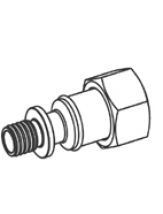 Соединение прямое TECEflex с накидной гайкой