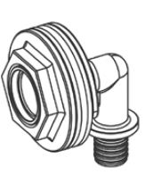 Угловое присоединение TECEflex резьбовое для сливных бачков