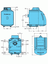 Напольный чугунный котёл на дизельном топливе Buderus (Будерус) Logano G125-40 SE, 40 кВ без системы управления