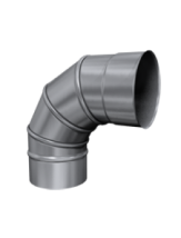 Дымоходное колено 90° 300 мм (цинк) 