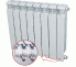 Алюминиевый радиатор Rifar ALUM VENTIL 500 10 секций (нижнее подключение)