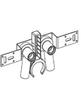 Монтажный комплект TECEflex с настенными уголками для дистанционного подключения смесителя