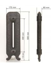 Чугунный радиатор GuRa Tec Diana 590/06 (цвета AntikGold, AntikKupfer)